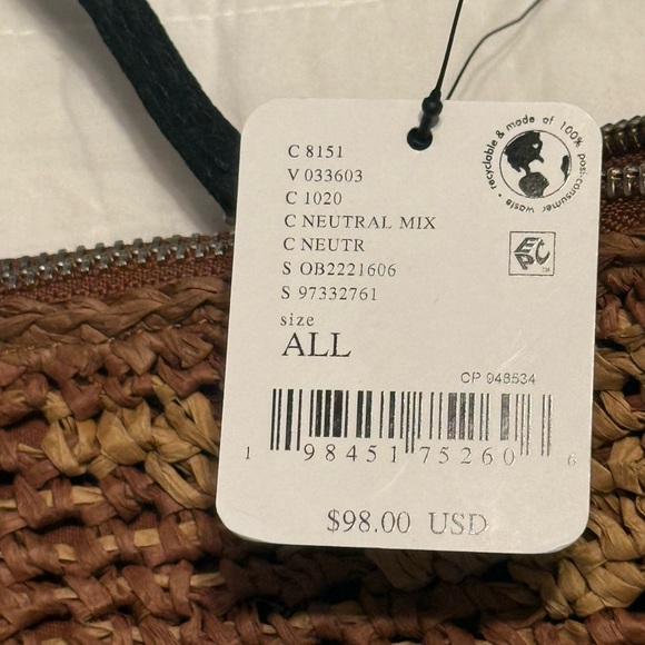 Free People Santorini Straw Tote Bag NWT - Picture 4 of 4